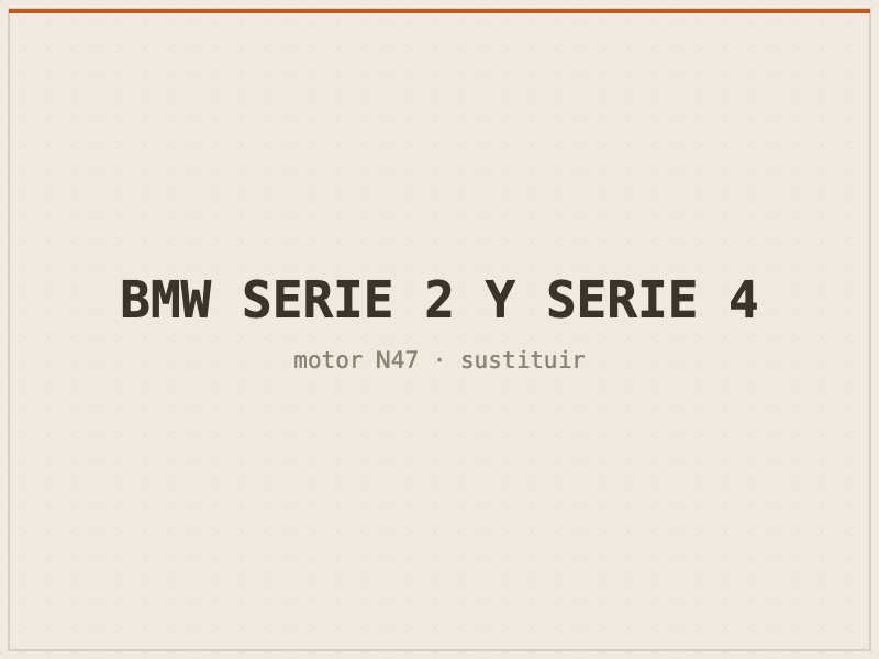 BMW Serie 2 y Serie 4 con motor N47