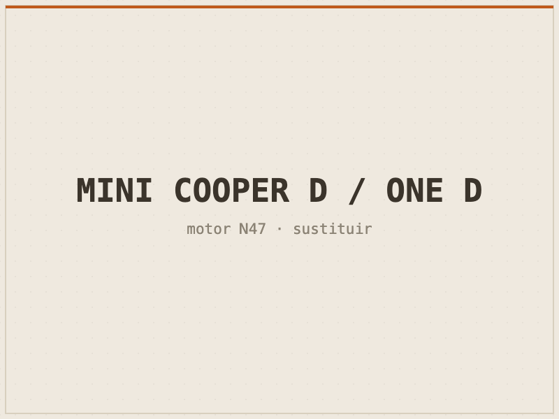 MINI Cooper D / One D con motor N47